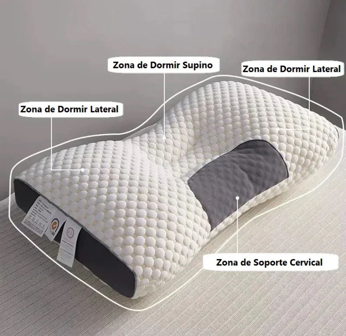 2x1 CerviComfort™ | Almohada Cervical Ergonomica Premium
